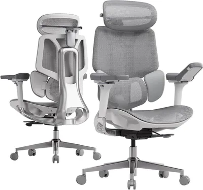 Immagine prodotto di Sedia ergonomica da ufficio - Sedia da ufficio - Sedia da ufficio con schienale a rete - Sedia da lavoro - Sedia girevole - Supporto lombare elastico