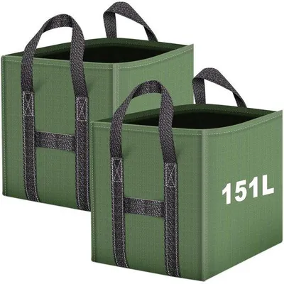 Immagine prodotto di Sacco per rifiuti da giardino resistente e impermeabile da 151 litri, robusto e capiente, ideale per erba e foglie