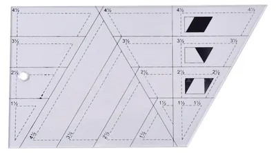 1 Quilt-Lineal mit cm Skala transparent Rechtwinkliges Trapez