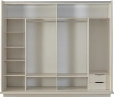 Produktbild von Kleiderschrank Holzschrank Schlafzimmerschrank Schrank Spiegel Weiß