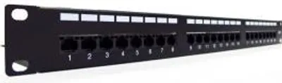 Produktbild von Digitus DN-91624U, RJ-45, Schwarz, Stahl, 1U, -20 - 70 °C, 482 mm