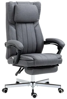 Produktbild von Bš¹rostuhl mit drehbarem Sitz, verstellbarer Rš¹ckenlehne, h?henverstellbar, 65 x 61 x 105šC113 cm, grau
