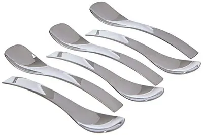 Produktbild von Dessertlöffel Guzzini Gocce 10,5 cm Silber 6 Stück - Löffelset, Essbesteck
