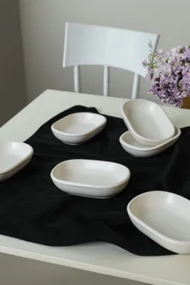 Produktbild von Hermia Concept, X0001611900, Vorspeisenschalen-Set (6-teilig), 100 % KERAMIK, Mattweiß, 11 cm