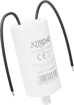Zdjęcie produktu dla Kondensator silnikowy Xtreme (1 µF, 450 V AC, z wyprowadzeniami)