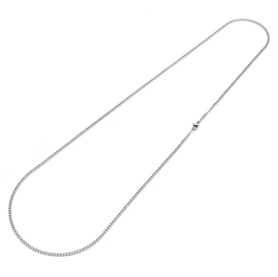 Produktbild von Vintageparts Panzerkette Edelstahl Platinfarben 75cm Halskette für Anhänger 2,5mm