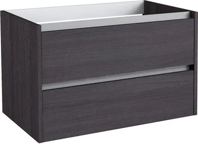 Produktbild von Waschtischunterschrank Kolkata 10 mit Siphonausschnitt, Farbe: Eiche Schwarz – 50 x 80 x 46 cm (H x B x T)