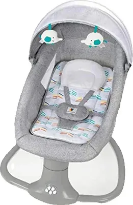 Zdjęcie produktu dla Elektryczny leżaczek dla niemowląt, nośność 20 kg, odpowiedni dla dzieci w wieku 0-36 miesięcy, szary