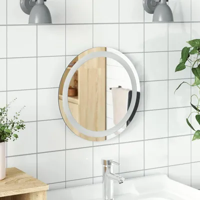 Zdjęcie produktu dla Lustro łazienkowe LED przezroczysty Ø 40 cm szkło hartowane