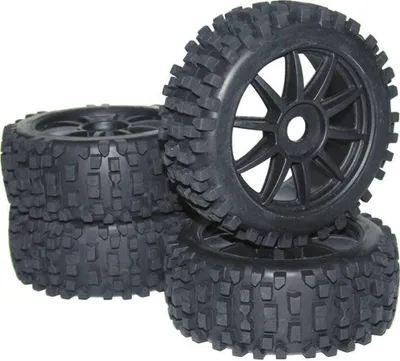 Produktbild von Reely 1:8 Buggy Kompletträder Big Core 10-Speichen Schwarz 4 St.