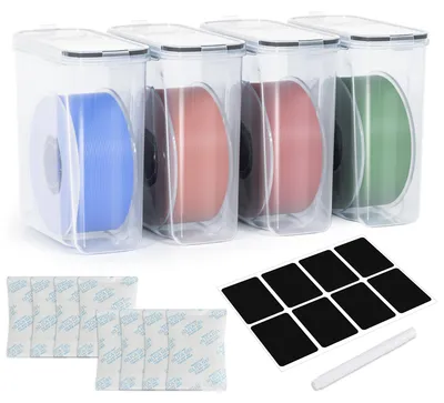 Produktbild von Ikodm 4er-Set 3D Drucker Filament Aufbewahrungsbox 4L, Wasserdichte Trockenbox für 1,75mm Filament (PLA/PETG/TPU)