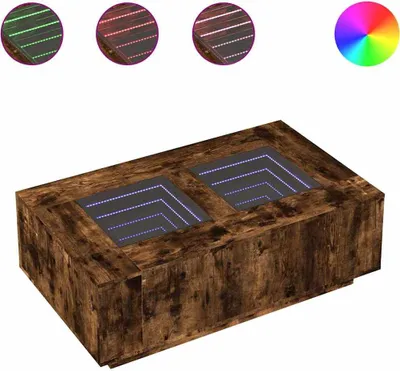 Produktbild von vidaXL Couchtisch mit Infinity-LED Räuchereiche 116x69x40 cm