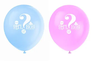 Imagen del producto de Globos de látex para fiestas - Niño o niña - 30 cm - 5 unidades