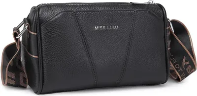 Produktbild von Crossbody Bag Damen Umhängetasche Echtes Leder Breiter Gurt Reise Einkaufen
