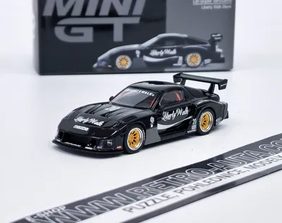 Image de MAZDA RX-7 LB-Super Silhouette Liberty Walk, couleur noire - Mini GT, échelle 1:64