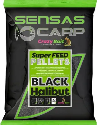 Produktbild von Sensas Super Feed Pellets Black Halibut 4 mm 700 g