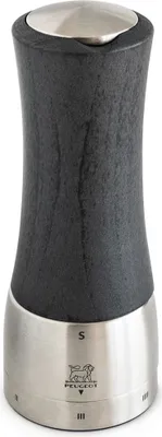 Produktbild von PEUGEOT Salzmühle DAMAN 16cm Graphite Holz Edelstahl uSelect Stahlmahlwerk