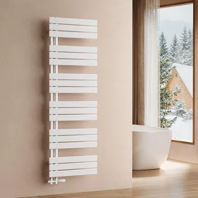 Image de S'AFIELINA 1599x500mm Radiateur de Salle de Bain – Sèche-Serviettes Acier Faible Carbone avec Revêtement Antirouille, Panneau Plat Design, Blanc, 794W
