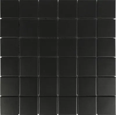 Produktbild von Keramikmosaik 29,8 x 29,8 cm schwarz matt