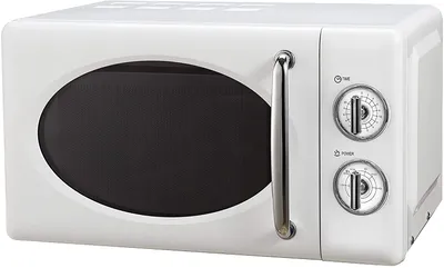 Produktbild von SOGO Retro Mikrowelle freistehend 20 Liter, Mit Timer und Auftaufunktion, 5 Leistungsstufen, 700 Watt, Weiß