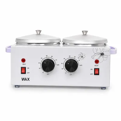 Produktbild von Doppel Wachswärmer 1,2L Haarentfernung Set, Wachsheizer mit Temperaturregelung, Wax Heater für Zuhause, Gesicht & Körper, inkl. 40 Sticks