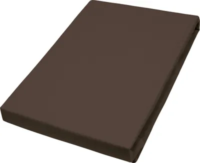 Produktbild von Vario Jersey-Spannbetttuch dunkelbraun, 150 x 200 cm