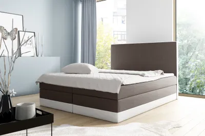 Produktbild von Boxspringbett Schlafzimmerbett VELARO 200x200cm Braun -Weiss