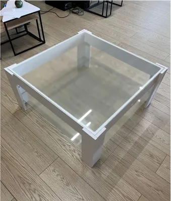 Immagine prodotto di Tavolino da salotto con doppio ripiano in vetro Homy colore bianco