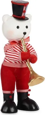 Image de Figurine décorative ours trompette multicolore