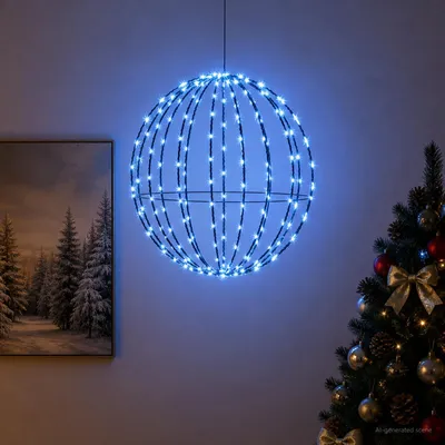 Immagine prodotto di vidaXL Decorazione natalizia luminosa a forma di stella, 120 LED blu, diametro 40 x 42 cm