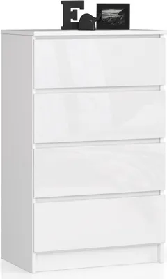 Produktbild von AKORD Furniture Factory OP0LK-6.001, Weiß, 4 Schublade(n), Glänzend, 16 mm, 51 cm, 400 mm