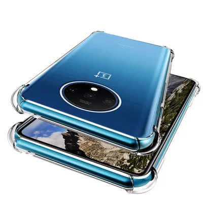 Immagine prodotto di Custodia OnePlus 7T, paraurti trasparente in TPU morbido, custodia protettiva antiurto per OnePlus 7T