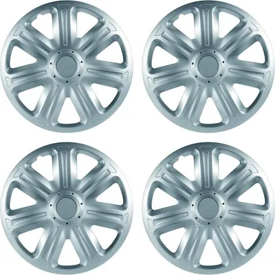 Produktbild von 4 Auto Radzierblenden Suzuka 14 Zoll silber matt Radzierringe Radkappen SET