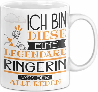 Produktbild von Ringerin Tasse Geschenk Ich Bin Diese Eine Legendäre Ringerin Von Der Alle Reden Geschenkidee Geburtstag Weihnachten (Weiß)