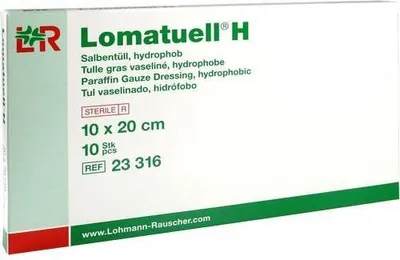 Produktbild von LOMATUELL H Salbentüll 10x20 cm steril