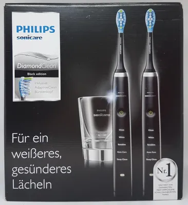 Zdjęcie produktu dla Philips Sonicare DiamondClean HX9357/87, Dorosły, Soniczna szczoteczka do zębów, Codzienna pielęgnacja, Głębokie czyszczenie, Pielęgnacja dziąseł, Delikatny, Wybielający, Czarny, 31000 ruchów na minutę, LED