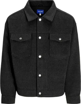 Produktbild von Jack & Jones Ridgewood Melange Überhemd Schwarz L Herren Schwarz L