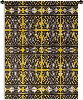 Produktbild von MuchoWow® Wandteppich Wandbehang Afrika - Geometrie - Muster 150x200 cm Tapisserie Dekoration Wandtuch - Wandaufhängung - Moderner