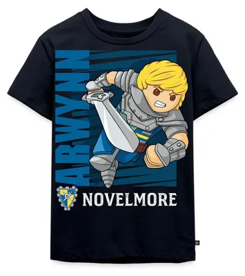 Produktbild von Spreadshirt PLAYMOBIL Novelmore Charakter Arwynn Kinder Premium T-Shirt, 134/140 (8 Jahre), Navy