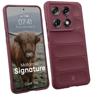Produktbild von Robuste Handyhülle für Motorola Signature, Bizon Case Tur, Burgunderrot