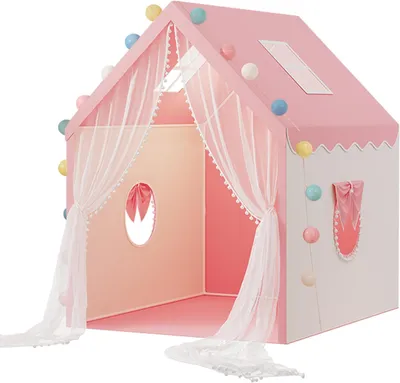 Produktbild von Spielzelt 2-in-1, mit Matte und Beleuchtung, für Innen und Außen, für Kinder ab 3 Jahren, Spielhaus