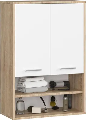 Obrázek produktu pro Akord Nástěnná skříň 2dveřová 1zásuvková dub Sonoma/bílá 64x30x94