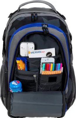 Produktbild von Schulrucksack 3 Teile Set Jungen Elephant Hero Signature Rucksack Mädchen Schulmappe 12770 Cyber Camo Blau rsmb