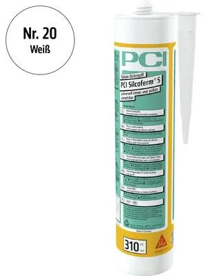 Produktbild von PCI Silcoferm® S Silikon Dichtstoff für innen und aussen weiß 310 ml