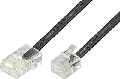 Immagine prodotto di Cavo modulare DELTACO, da 8P4C a 6P4C (RJ11), 3 m, nero