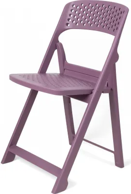 Produktbild von Phoenix FLAP Klappstuhl – Campingstuhl, Cateringstuhl, Balkonstuhl, Faltbar, wetterfest & UV-beständig HQ Kunststoff Grape lila