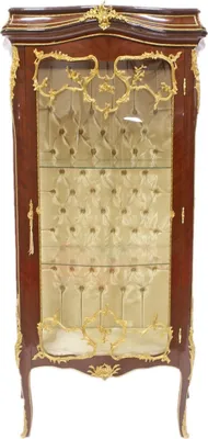 Produktbild von Casa Padrino Barock Vitrine 83 x 48 x H. 176 cm - Barock Möbel - Vitrinenschrank - Wohnzimmerschrank