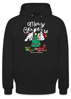 Produktbild von Spreadshirt Hello Kitty Und Cinnamoroll Weihnachten Uni Hoodie, M, Schwarz