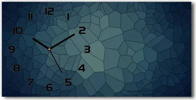 Produktbild von Wanduhr aus Glas – 60x30 cm - Glasbild - Glasuhr - Gehärtetes Glas - schwarze-zeiger - Abstraktion Hintergrund