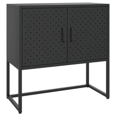 Obrázek produktu pro Příborník černý 75 x 35 x 75 cm ocel